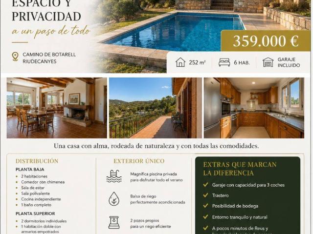 Casa chalet en Venta en Riudecanyes