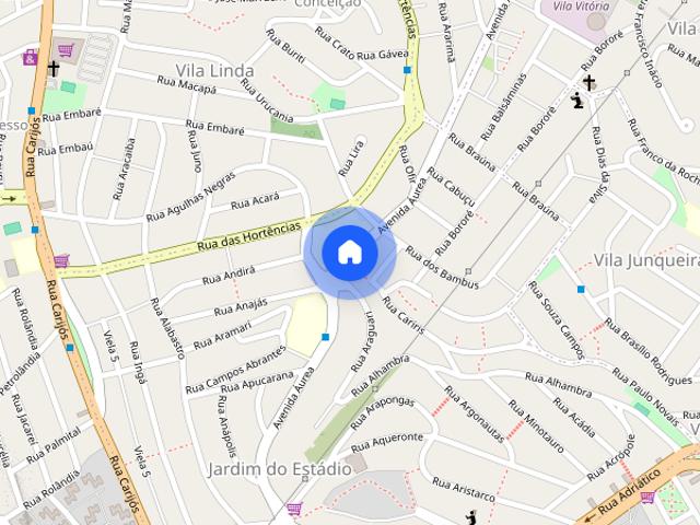 Casa com 1 dormitório para alugar, 50 m² por R$ 1.000,54/mês Jardim do Estádio Santo André/SP