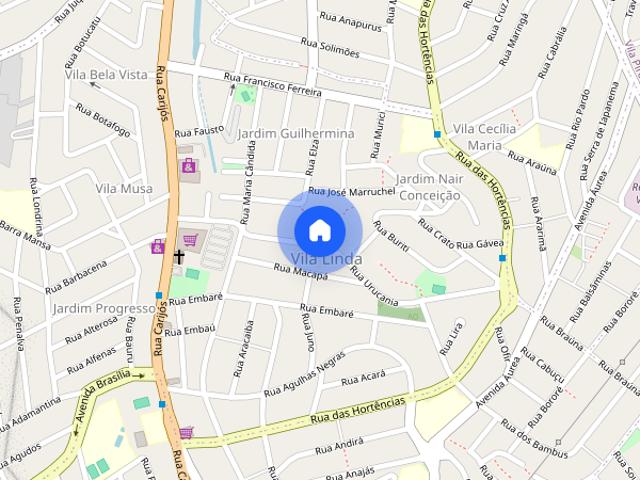 Casa com 1 dormitório para alugar por R$ 810/mês Vila Linda Santo André/SP