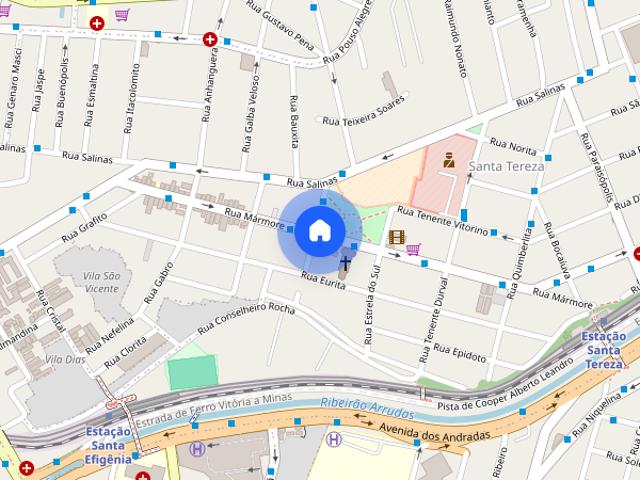 Casa com 1 quarto para alugar em Belo Horizonte, no bairro Santa Tereza