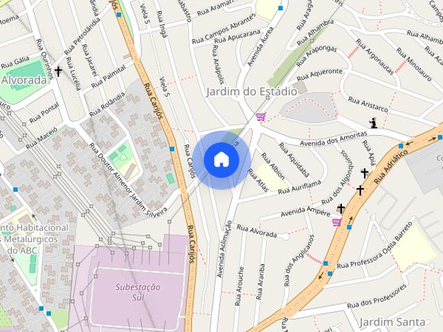 Casa com 2 dormitórios para alugar, 105 m² Jardim do Estádio Santo André/SP