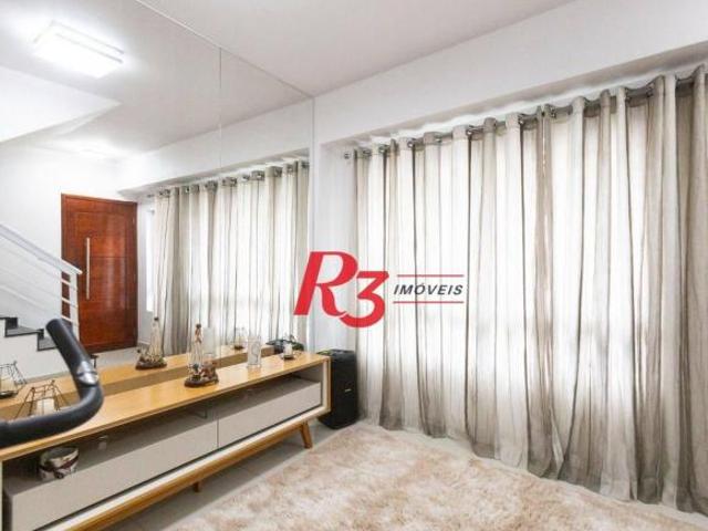 Casa com 3 dormitórios à venda, 123 m² por R$ 850.000,00 Macuco Santos/SP