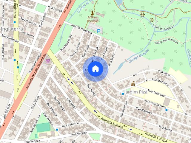 Casa com 3 quartos para alugar, 80 m² por R$ 1.100/mês Jardim Piza Londrina/PR