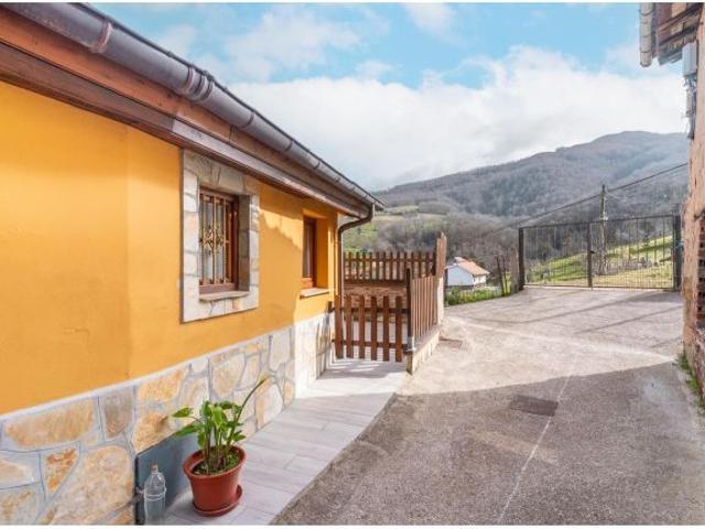 Casa de piedra con encanto asturiano, terraza y corredor en San Martín de Rey Aurelio