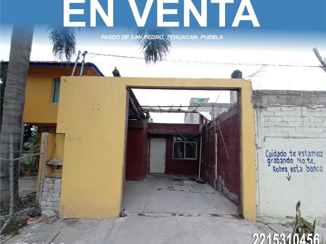 CASA DE UN NIVEL EN LIQUIDACION PASEO SAN PEDO, TEHUACAN, PRECIO ESPECIAL, SOLO CONTADO