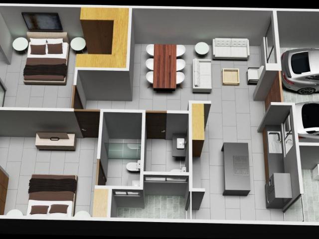Casa de un Piso en Lomas de Punta del Este con 2 Rec?maras