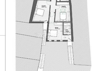 Casa de 3 quartos no campo/prédio