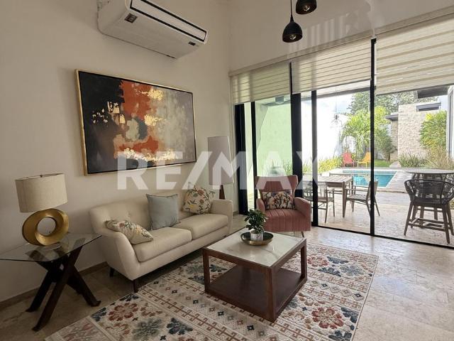 Casa de 3 recámaras amueblada y equipada de una planta en Dzitya