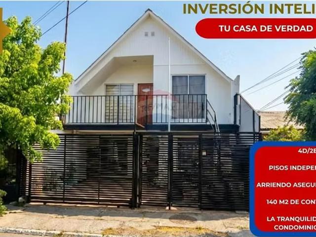 Casa + departamento: vive y arrienda | 4 dormitorios por 125000. 00 en Isla de Maipo