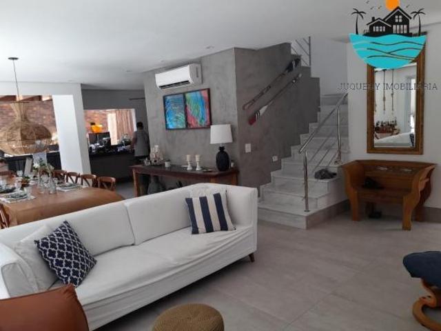 Casa em Condomínio, 30 metros da praia para Venda e Locação em Juquehy c/ 5 suítes, piscina pv ac