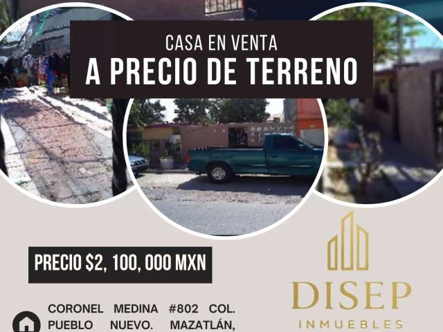 CASA EN MAZATLAN CON PRECIO DE TERRENO