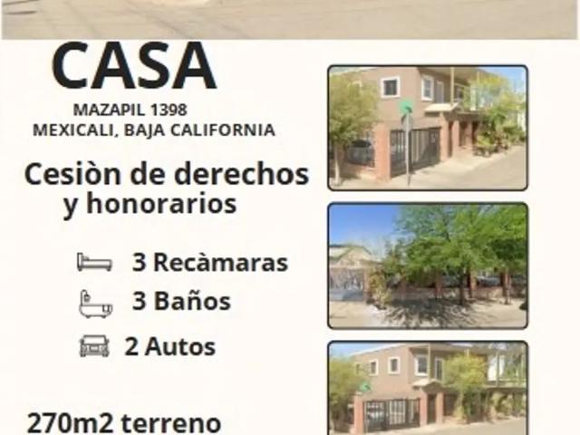 CASA EN MAZAPIL MEXICALI BCN BALBUENA