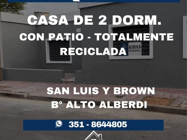 CASA EN ALQUILER B° ALTO ALBERDI