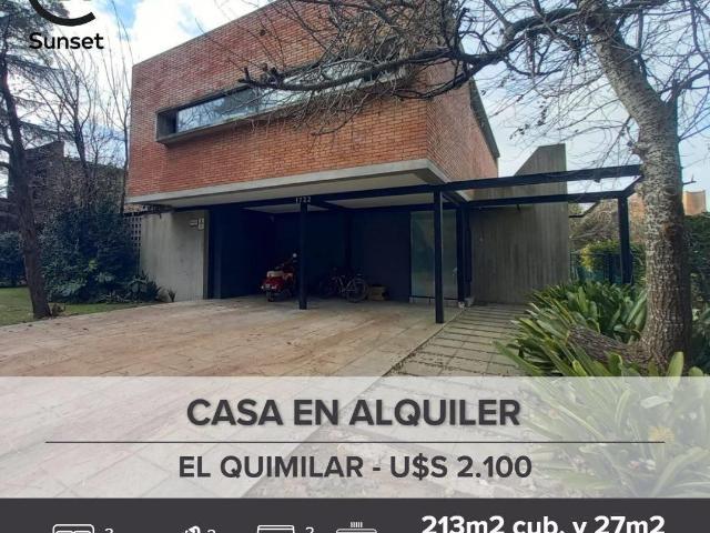 Casa en alquiler en el quimilar 3 dormitorios