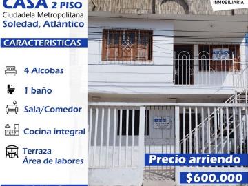 Casa en arriendo Carrera 9f 54 45, Soledad 2.000, Soledad, Atlantico, Col
