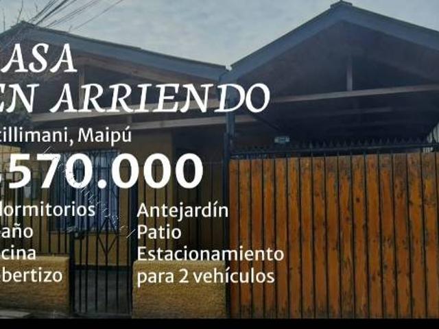 Casa en Arriendo Comuna Maipú