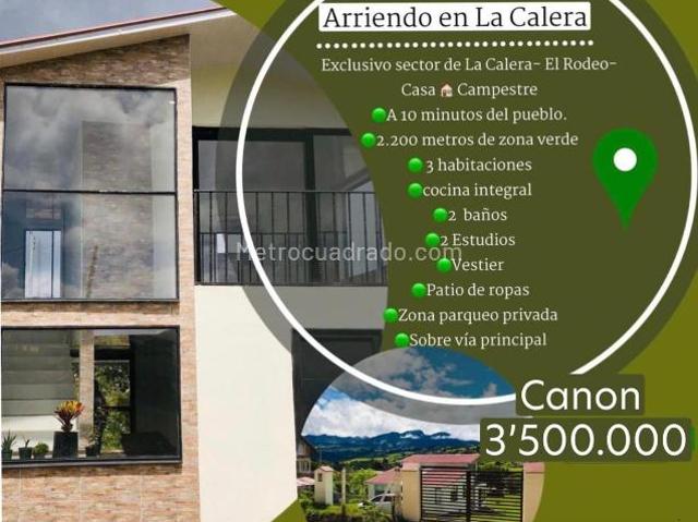 Casa en Arriendo, EL RODEO, La Calera