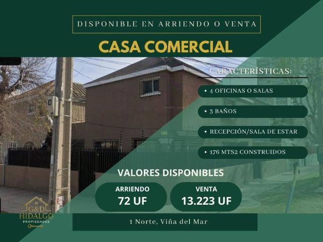 Casa en arriendo en arrienda hidalgo propiedades, viña del mar