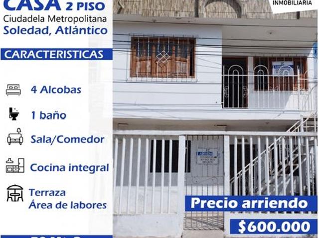 Casa en arriendo en Soledad