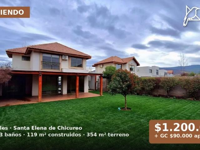 Casa En Arriendo | Santa Elena De Chicureo | Los Nogales