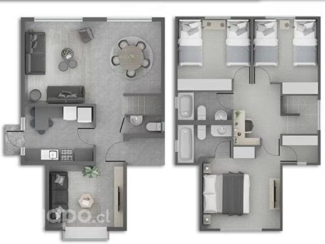 Casa en chillán de 97m2, 3 habitaciones, 3 baños | 3 Dormitorios por 160000. 00 en Chillán