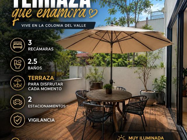 Casa en Condominio con Terraza, Del Valle