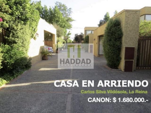Casa en Condominio en arriendo en Carlos Silva Vildósola, La Reina