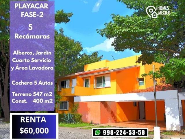 Casa en fraccionamiento en renta Playa Del Carmen, Solidaridad, Quintana Roo
