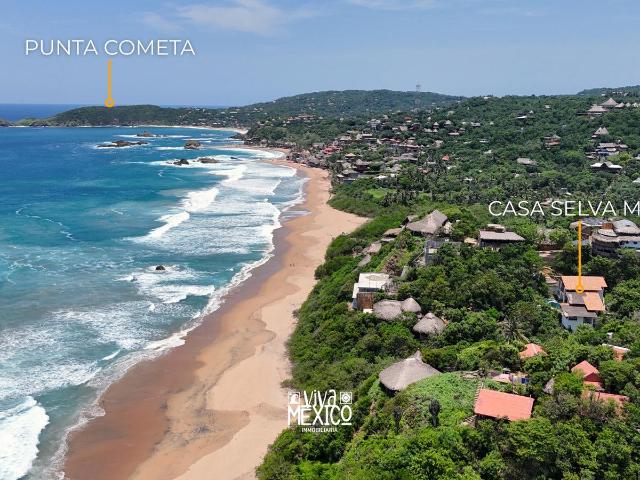 Casa con vista mar y acceso directo a Playa San Agustinillo, Oaxaca
