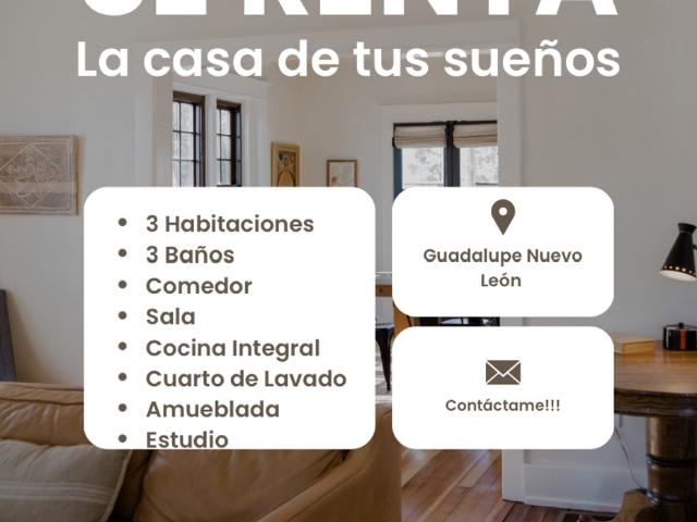 Casa en renta Misión Santa Fe Guadalupe Nuevo León