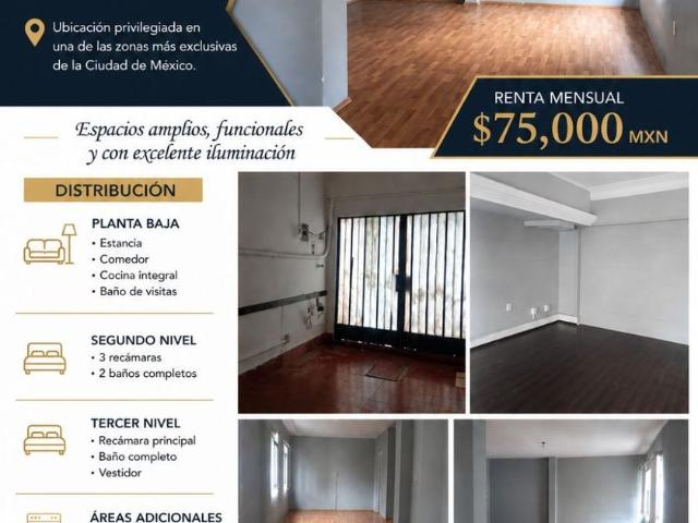 Casa en renta Av. Homero 1520, Polanco, Polanco Ii Sección, Ciudad De México, Cdmx, México