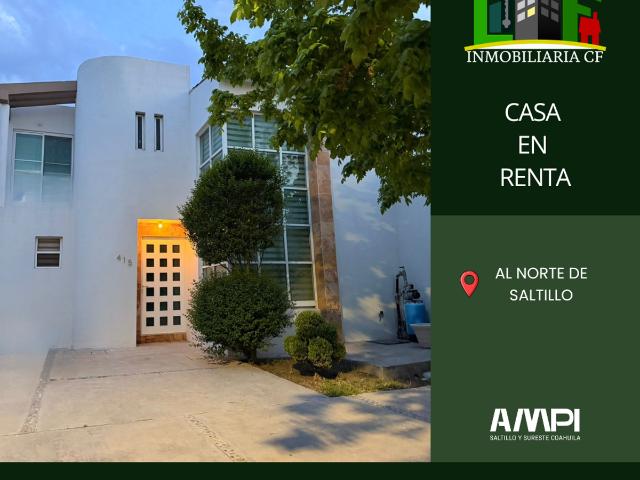 CASA EN RENTA AL NORTE DE SALTILLO