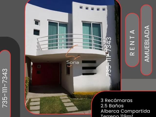 Casa en renta amueblada FRACCIONAMIENTO SITIO DEL SOL