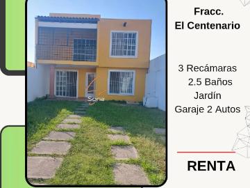 CASA EN RENTA CUAUTLA MORELOS FRACCIONAMIENTO CENTENARIO