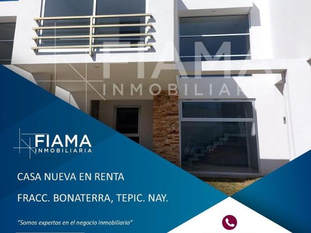 Casa en renta Calle Bonaterra, Residencial Bonaterra, Coto Bonavento, Tepic, Nayarit, 63194, Mex