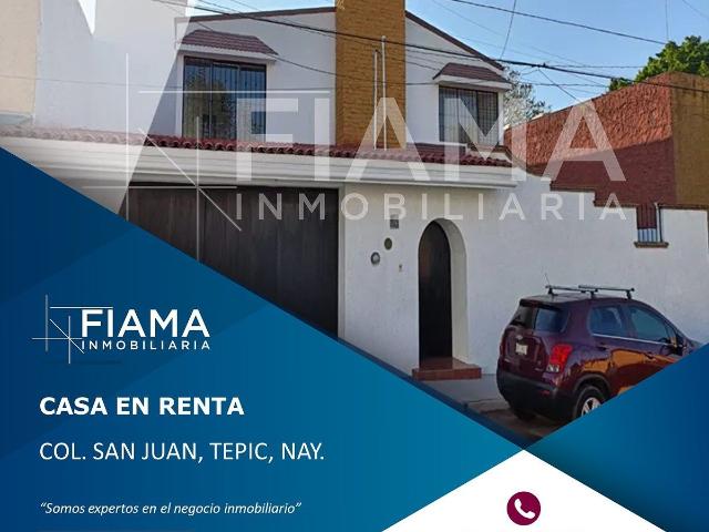 CASA EN RENTA COL. SAN JUAN, TEPIC, NAY