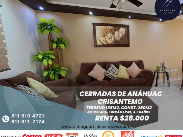 Casa en renta Crisantemo 1031, Cerradas De Anáhuac Residencial, Hacienda Los Cantú, Ciudad General Escobedo, Nuevo León, México