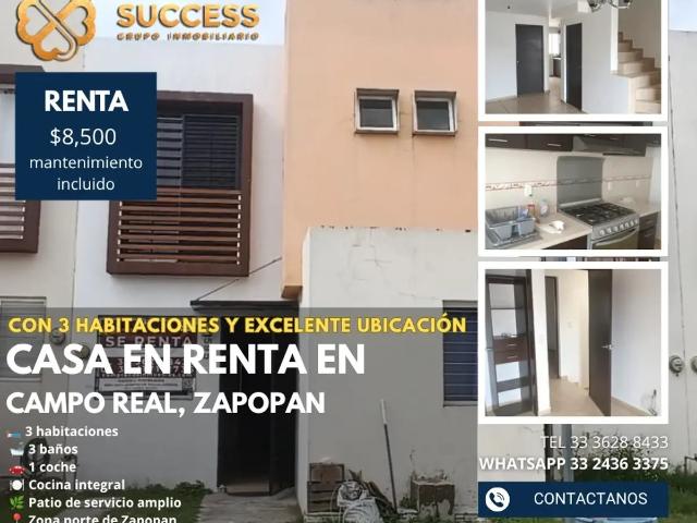 Casa en renta en Campo Real, Zapopan, Jalisco