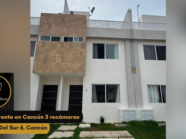 Casa en renta en Canc?n 3 rec?maras con alberca y gimnasio