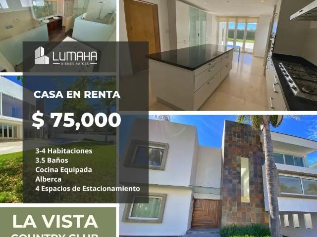 Casa en renta en La Vista Contry Club, San Andrés Cholula, Puebla