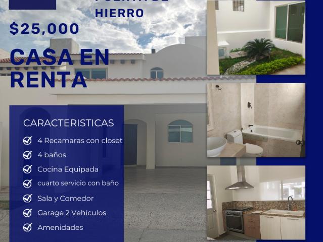 CASA EN RENTA EN PUERTA DE HIERRO EN ZONA COUNTRY