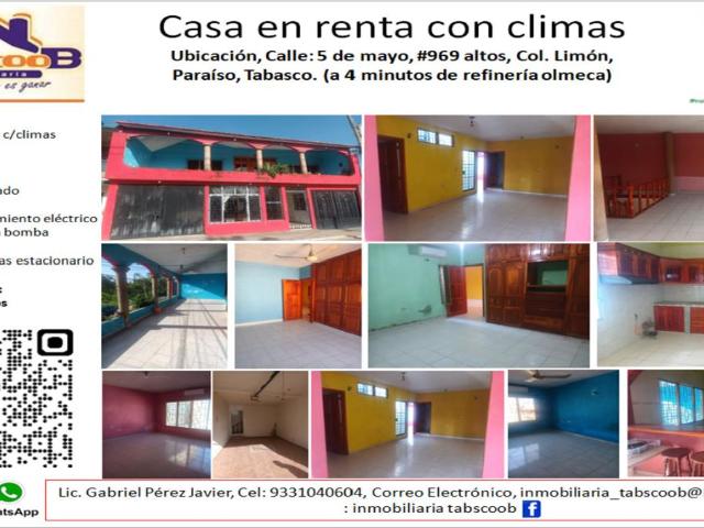 Casa en renta en Paraiso Centro, Paraíso, Tabasco