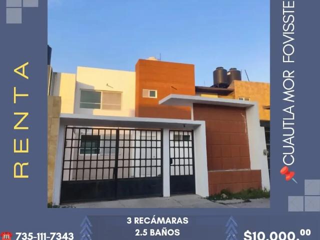 Casa en renta en privada alondras en Fovissste