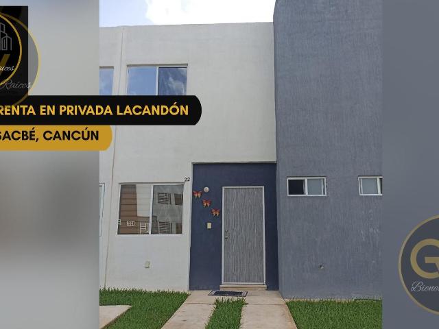 Casa en renta en Privada Lacand?n, Canc?n ? En privada con alberca
