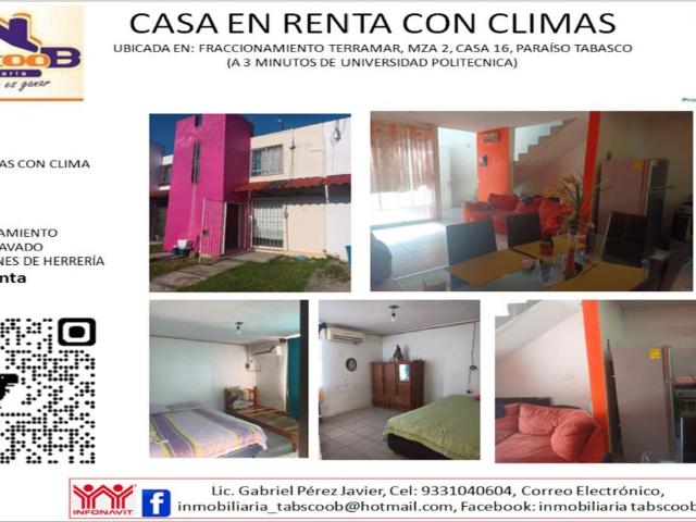 Casa en renta en Quintin Arauz, Paraíso, Tabasco