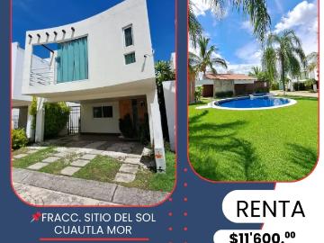 Casa en renta en Sitio del Sol, Cuautla, Morelos