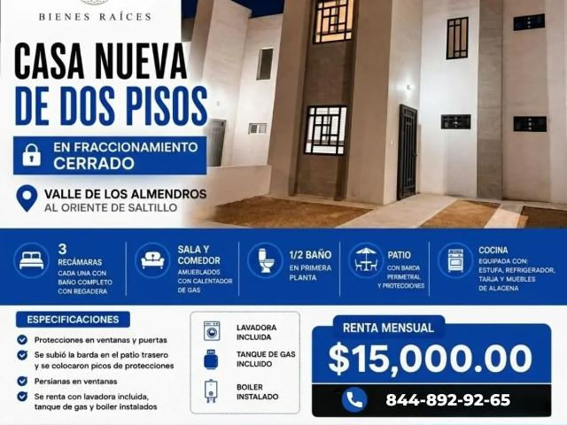 CASA EN RENTA EN VALLE DE LOS ALMENDROS | UNA RECAMARA EN PLANTA BAJA