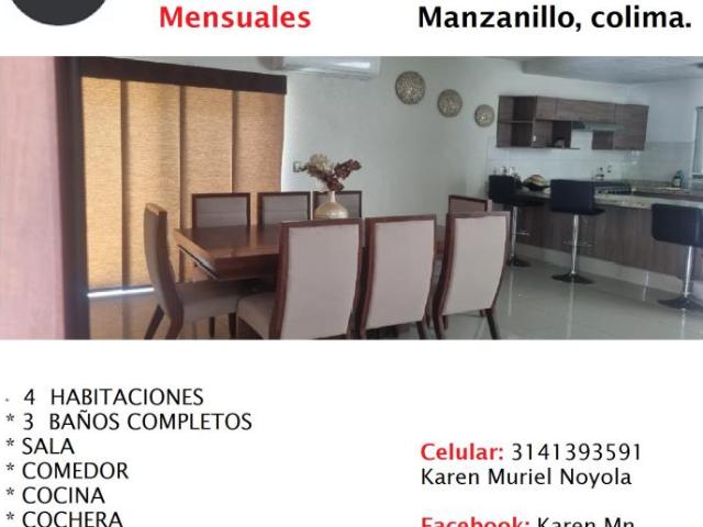 Casa en renta en Valle Salagua, Manzanillo, Colima
