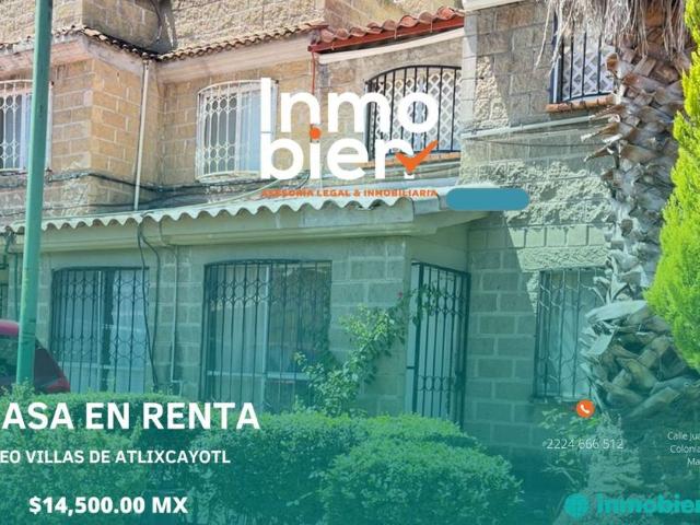 Casa en renta Geovillas Atlixcayotl, San Bernardino Tlaxcalancingo, Puebla, México