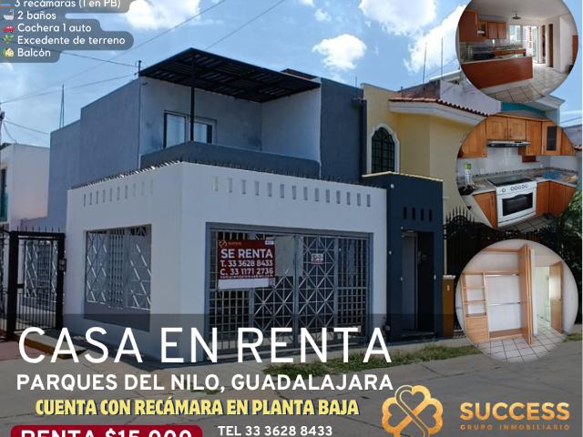 Casa en Renta – Parques del Nilo, Guadalajara